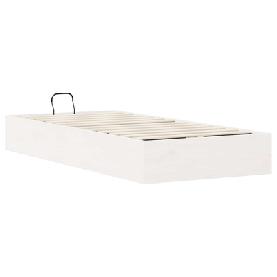 Rama Łóżka Otomanowego z Przechowalnią Biały 90 x 200 cm