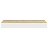 vidaXL Półki ścienne, 4 szt., kolor dębu i biel, 50x23x3,8 cm, MDF
