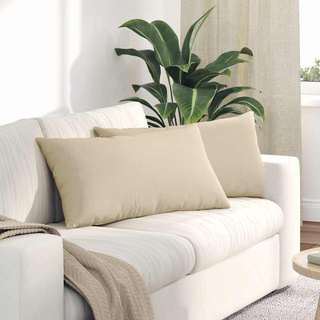 Poduszki na sofę 2 pcs Kremowy 80 x 40 cm tkanina