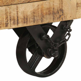 Stolik kawowy, chropowate drewno mango, 70 x 70 x 40 cm