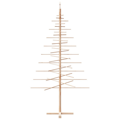 Drewniana choinka do udekorowania, 210 cm, lite drewno sosnowe