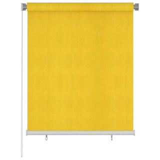 vidaXL Roleta zewnętrzna, 120x140 cm, żółta, HDPE
