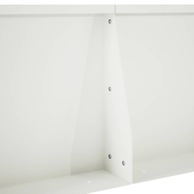 Mur oporowy 6 szt. 100 x 12 x 30 cm Stal Biały