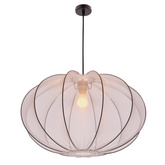 Lampa wisząca z abażurem Mellow siateczkowy biały 60 cm do salonu
