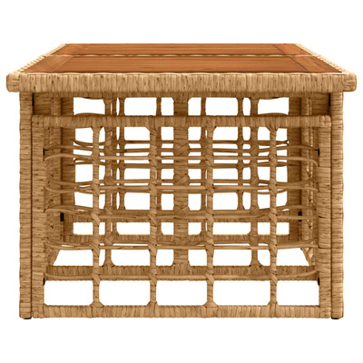 Stół ogrodowy z podnoszonym blatem naturalny 100 x 55 x 37 cm