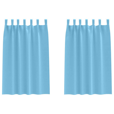 Firany blackout z kółkami 2 pcs Jasnoniebieski 175 x 140 cm