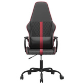 vidaXL Fotel gamingowy, czarno-bordowy, sztuczna skóra model standard