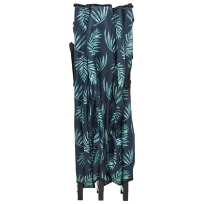 vidaXL Dwuosobowy leżak, składany, wzór w liście, stal