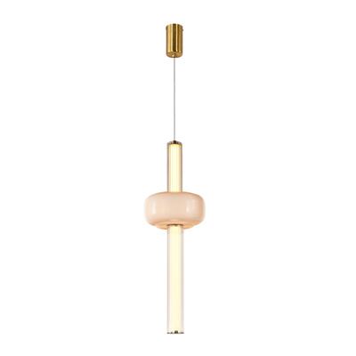 Lampa wisząca Puras G ze szklaną ozdobą pojedyncza LED 15W 3000K do salonu