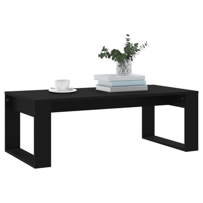 Stolik kawowy, czarny 102x50x35 cm, materiał drewnopochodny