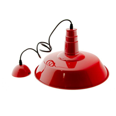 Lampa Wisząca Retro Loft Czerwona 36cm E27 Abruzzo Grote