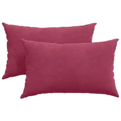 Poduszki na sofę 2 pcs czerwone wino 50 x 30 cm