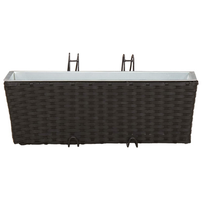 Balustrada 2 pcs Czarny 50 x 17 x 17 cm Metal