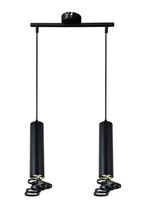 Lampa wisząca podwójna czarna 2x50W GU10 Tuba Candellux 32-78650