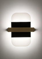 April lampa kinkiet drewniany 1x6 led czarny+biały