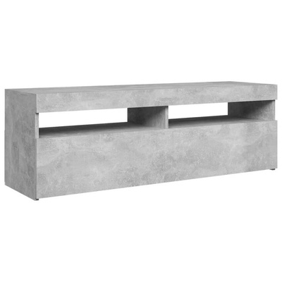 vidaXL Szafka pod TV z oświetleniem LED, szarość betonu, 120x35x40 cm wariant 4
