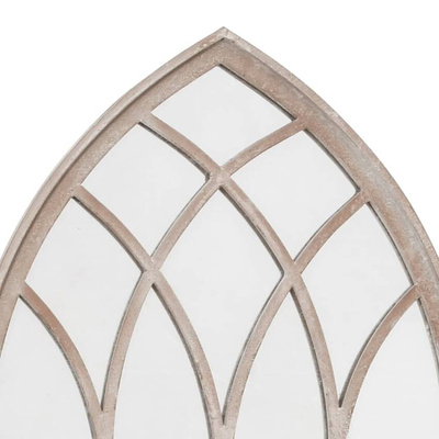 Lustro ogrodowe, piaskowe, 100x45 cm, żelazne vidaXL