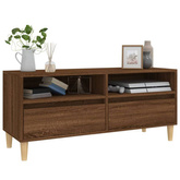 vidaXL Szafka pod TV, brązowy dąb, 100x34,5x44,5 cm