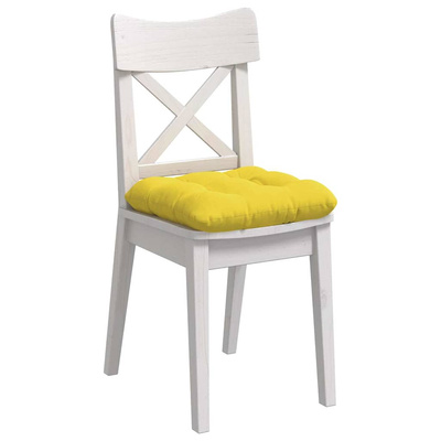 Poduszki na siedziska 4 pcs Jasnożółty 45 x 45 x 12 cm tkanina