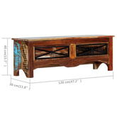 vidaXL Szafka pod TV, 120 x 30 x 40 cm, lite drewno odzyskane model standard