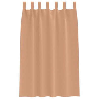 Firany blackout z kółkami 2 pcs Jasny Brąz 175 x 140 cm
