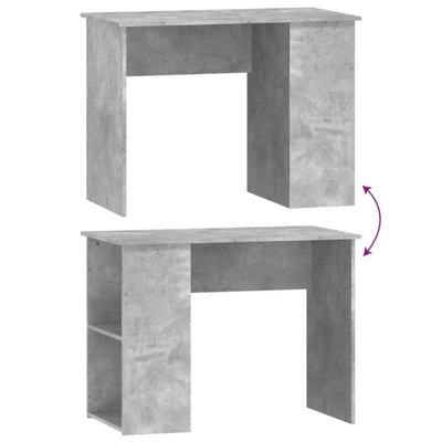 vidaXL Biurko, szarość betonu, 100x55x75 cm, materiał drewnopochodny