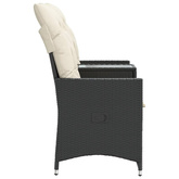 Rozkładana sofa ogrodowa dla 2 os., ze stolikiem, czarna