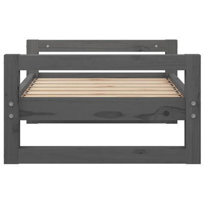 vidaXL Legowisko dla psa, szare, 65,5x50,5x28 cm, lite drewno sosnowe
