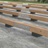 Pad Patio z Granulatem Gumowym Czarny 9 x 9 x 0,8 cm Guma