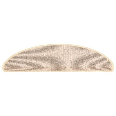 Maty na schody 15 szt. 56x17x3 cm, biało-brązowe, półokrągłe