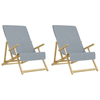 Ręczniki plażowe, 2 szt., szare, 60x135 cm, tkanina, 400 g/m?