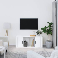 Szafka pod TV, wysoki połysk, biała, 100x35x40 cm vidaXL