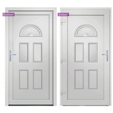 vidaXL Drzwi zewnętrzne, białe, 88x208 cm, PVC