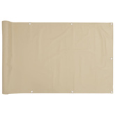 Parawan balkonowy z tkaniny Oxford, 90x400 cm, beżowy