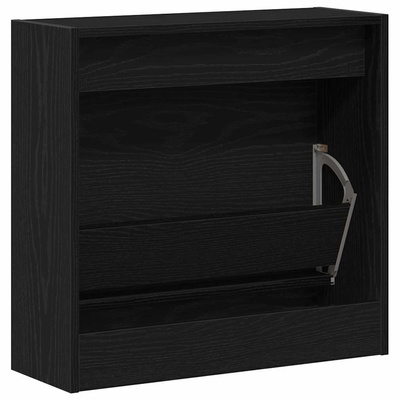 Szafka na buty z półką z drzwiami Czarny Dąb 60 x 21 x 57 cm