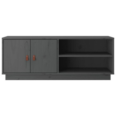 vidaXL Szafka pod TV, szara, 105x34x40 cm, lite drewno sosnowe