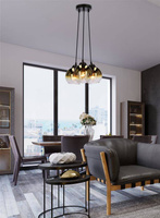 nubia lampa wisz ca czarny 3x60w E27 klosz z oty