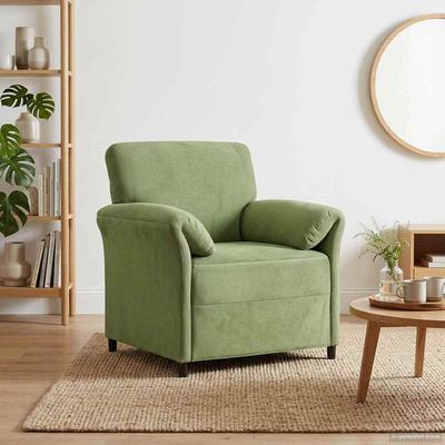 Sofa 1-osobowa Jasnozielony 88 x 83 x 95 cm Welur