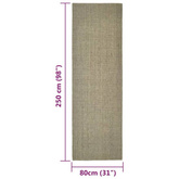 vidaXL Sizalowy dywanik do drapania, kolor taupe, 80x250 cm