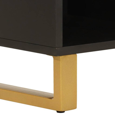 Szafka pod TV, brązowo-czarna 100x33,5x46 cm, lite drewno mango vidaXL