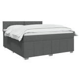 Łóżko kontynentalne z materacem ciemnoszary 180 x 200 cm