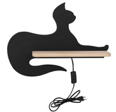Lampa kinkiet ścienny 5W LED Cat Kids czarny z przewodem Candellux 21-26002