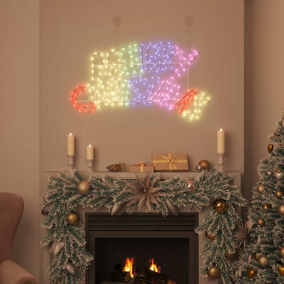 Znak Świąteczny Wielokolorowe 99,5 x 54 cm PVC