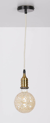 Zawiesie metalowe czarne/patyna lampa E27 31-04895