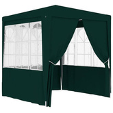 vidaXL Namiot imprezowy ze ściankami, 2x2 m, zielony, 90 g/m²