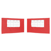 Ściana boczna namiotu na imprezy 2 pcs 400 x 195 cm czerwony