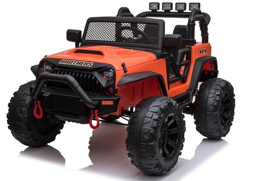 Auto Terenowe Na Akumulator Jeep JC666 Światła LED MP3 Pilot Pomarańczowy