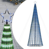 vidaXL Stożkowa choinka z lampek, 688 niebieskich LED, 300 cm