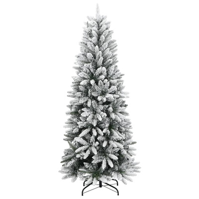 Sztuczna choinka z 300 lampkami LED, ośnieżona, 180 cm