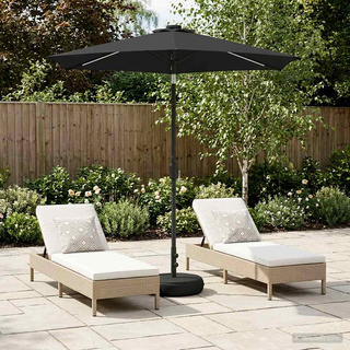 Parasol ogrodowy z oświetleniem LED i podstawą 230 x 230 cm